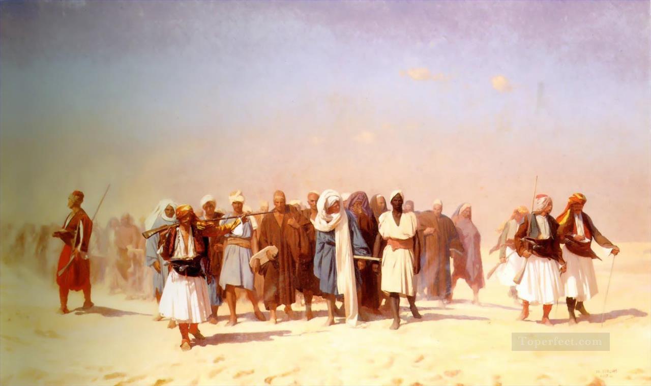 Egyptian Recruits crossing the Desert Greek Arabian Orientalism Jean Leon Gerome Oil Paintings